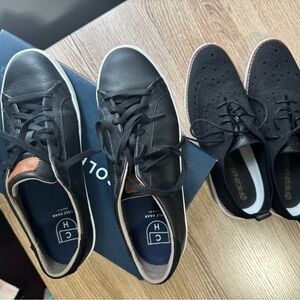 Cole Haan Black Leather lace up dress sneakers size US women 8.5